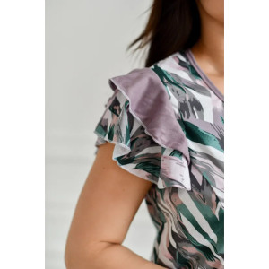 Халат женский "Астра" 1178-2 кулирка (последний размер) цветы на сером 52 Халат женский "Астра" 1178-2 кулирка (последний размер) цветы на сером 52