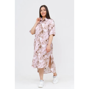 Платье-рубашка женское "Белль" 1287 кулирка (последний размер) коричневый 50 Платье-рубашка женское "Белль" 1287 кулирка (последний размер) коричневый 50