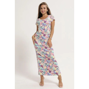 Платье женское "Симона 3" 1310-2 трикотаж (последний размер) листья 48,52 Платье женское "Симона 3" 1310-2 трикотаж (последний размер) листья 48,52