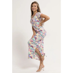 Платье женское "Симона 3" 1310-2 трикотаж (последний размер) листья 48,52 Платье женское "Симона 3" 1310-2 трикотаж (последний размер) листья 48,52