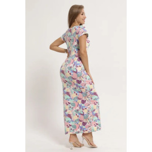 Платье женское "Симона 3" 1310-2 трикотаж (последний размер) листья 48,52 Платье женское "Симона 3" 1310-2 трикотаж (последний размер) листья 48,52