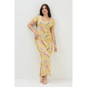 Платье женское "Симона" 1310-1 вискоза (последний размер) желтый 46,48,52,54 Платье женское "Симона" 1310-1 вискоза (последний размер) желтый 46,48,52,54