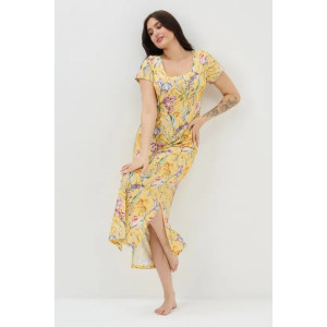 Платье женское "Симона" 1310-1 вискоза (последний размер) желтый 46,48,52,54 Платье женское "Симона" 1310-1 вискоза (последний размер) желтый 46,48,52,54