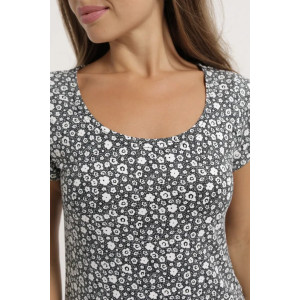 Платье женское "Симона 3" 1310-3 трикотаж (последний размер) мелкие цветы 50