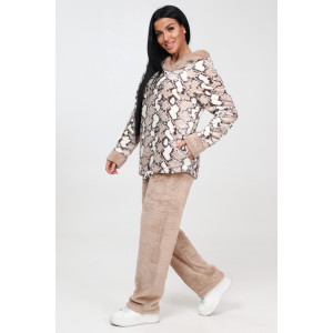 Костюм двойка женский КВФ-304 велсофт (последний размер) питон 56