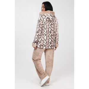 Костюм двойка женский КВФ-304 велсофт (последний размер) питон 56