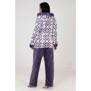 Костюм двойка женский КВФ-304 велсофт (последний размер) лаванда-орнамент 52 Костюм двойка женский КВФ-304 велсофт (последний размер) лаванда-орнамент 52