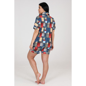 Костюм двойка женский "Леди" КК-653 кулирка (последний размер) джинсовые заплатки 52 Костюм двойка женский "Леди" КК-653 кулирка (последний размер) джинсовые заплатки 52