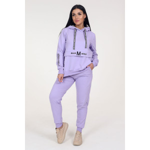 Костюм двойка женский КФ-489 "Принт" футер (последний размер) сирень 52 Костюм двойка женский КФ-489 "Принт" футер (последний размер) сирень 52