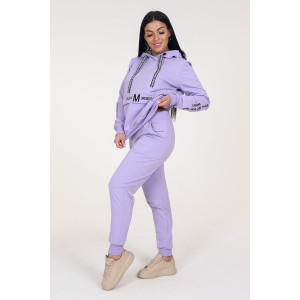 Костюм двойка женский КФ-489 "Принт" футер (последний размер) сирень 52 Костюм двойка женский КФ-489 "Принт" футер (последний размер) сирень 52