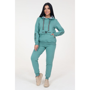 Костюм двойка женский КФ-489 "Принт" футер (последний размер) оливка 52,56 Костюм двойка женский КФ-489 "Принт" футер (последний размер) оливка 52,56