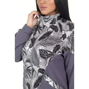 Костюм двойка женский КФ-215 "Люкс" футер (последний размер) серый папоротник 54,56 Костюм двойка женский КФ-215 "Люкс" футер (последний размер) серый папоротник 54,56