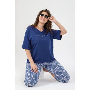 Костюм двойка женский "Котлин-2" кулирка (последний размер) индиго 60,62 Костюм двойка женский "Котлин-2" кулирка (последний размер) индиго 60,62