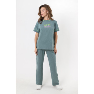 Костюм двойка женский "На удачу" кулирка меланж (последний размер) зеленый 44,46,48,52 Костюм двойка женский "На удачу" кулирка меланж (последний размер) зеленый 44,46,48,52