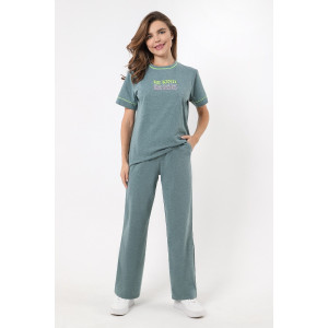 Костюм двойка женский "На удачу" кулирка меланж (последний размер) зеленый 44,46,48,52 Костюм двойка женский "На удачу" кулирка меланж (последний размер) зеленый 44,46,48,52