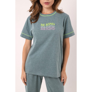 Костюм двойка женский "На удачу" кулирка меланж (последний размер) зеленый 44,46,48,52 Костюм двойка женский "На удачу" кулирка меланж (последний размер) зеленый 44,46,48,52