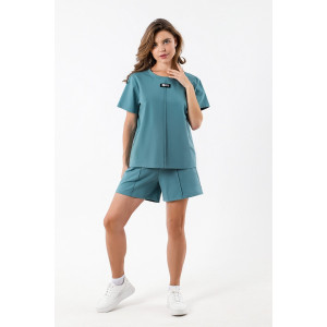 Костюм двойка женский "Стефани" кулирка с лайкрой (последний размер) бирюзовый 46 Костюм двойка женский "Стефани" кулирка с лайкрой (последний размер) бирюзовый 46