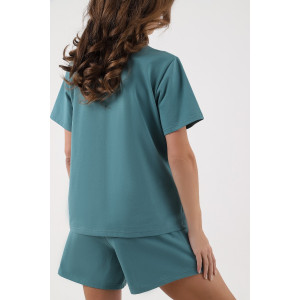 Костюм двойка женский "Стефани" кулирка с лайкрой (последний размер) бирюзовый 46 Костюм двойка женский "Стефани" кулирка с лайкрой (последний размер) бирюзовый 46