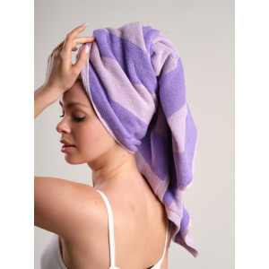 Полотенце "Urban Family" махровое "Полоски фиолетовые"