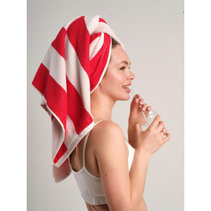 Полотенце "Urban Family" махровое "Полоски красные"