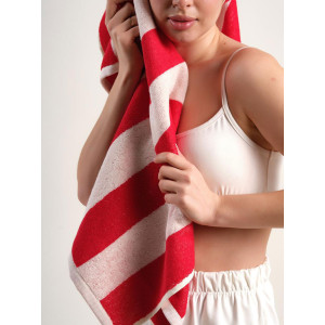 Полотенце "Urban Family" махровое "Полоски красные"