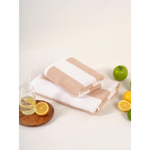 Набор махровых полотенец Urban Family "Полоски бежевые" 2 шт. Набор махровых полотенец Urban Family "Полоски бежевые" 2 шт.