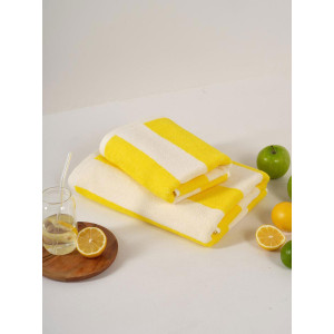 Набор махровых полотенец Urban Family "Полоски желтые" 2 шт. Набор махровых полотенец Urban Family "Полоски желтые" 2 шт.