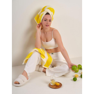 Набор махровых полотенец Urban Family "Полоски желтые" 2 шт. Набор махровых полотенец Urban Family "Полоски желтые" 2 шт.