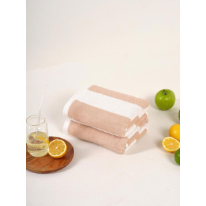 Набор махровых полотенец Urban Family "Полоски бежевые" 2 шт. Набор махровых полотенец Urban Family "Полоски бежевые" 2 шт.