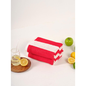 Набор махровых полотенец Urban Family "Полоски красные" 2 шт. Набор махровых полотенец Urban Family "Полоски красные" 2 шт.