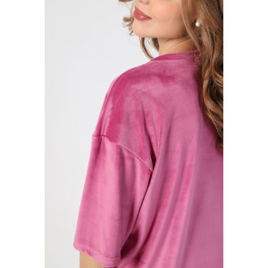 Костюм двойка женский "Пандора-3" велюр стрейч (последний размер) малиновый 46 Костюм двойка женский "Пандора-3" велюр стрейч (последний размер) малиновый 46