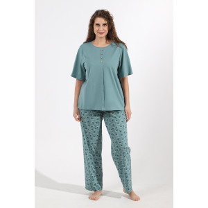 Костюм двойка женский "Лиам-1" кулирка (последний размер) зеленый 52,56 Костюм двойка женский "Лиам-1" кулирка (последний размер) зеленый 52,56