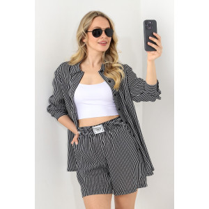 Костюм двойка женский "Тропический рай-1" штапель (последний размер) черный 50,52 Костюм двойка женский "Тропический рай-1" штапель (последний размер) черный 50,52