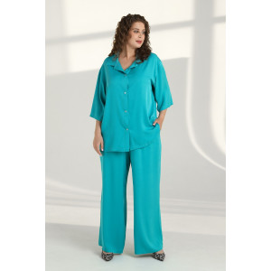 Костюм двойка женский "Лето" штапель (последний размер) бирюзовый 46 Костюм двойка женский "Лето" штапель (последний размер) бирюзовый 46