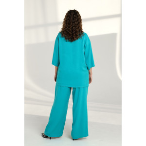 Костюм двойка женский "Лето" штапель (последний размер) бирюзовый 46 Костюм двойка женский "Лето" штапель (последний размер) бирюзовый 46