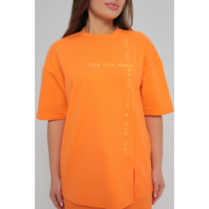 Костюм двойка женский "Селин" футер 2-х нитка с лайкрой (последний размер) оранжевый 52 Костюм двойка женский "Селин" футер 2-х нитка с лайкрой (последний размер) оранжевый 52