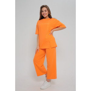 Костюм двойка женский "Селин" футер 2-х нитка с лайкрой (последний размер) оранжевый 52 Костюм двойка женский "Селин" футер 2-х нитка с лайкрой (последний размер) оранжевый 52