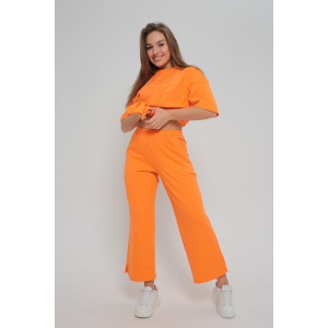Костюм двойка женский "Селин" футер 2-х нитка с лайкрой (последний размер) оранжевый 52 Костюм двойка женский "Селин" футер 2-х нитка с лайкрой (последний размер) оранжевый 52