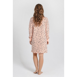 Сорочка женская "Россыпь-1" футер 2-х нитка с начесом (последний размер) персиковый 44 Сорочка женская "Россыпь-1" футер 2-х нитка с начесом (последний размер) персиковый 44