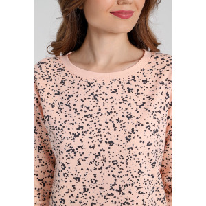 Сорочка женская "Россыпь-1" футер 2-х нитка с начесом (последний размер) персиковый 44 Сорочка женская "Россыпь-1" футер 2-х нитка с начесом (последний размер) персиковый 44