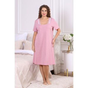 Сорочка женская "Безе-1" кулирка (последний размер) сухая роза 54,56