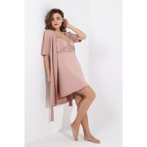 Сорочка женская "Десерт-1" вискоза (последний размер) бежевый 44