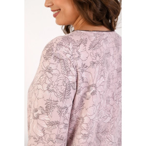 Пижама женская "Тайна" футер 2-х нитка с начесом (последний размер) бежевый 52,54,60