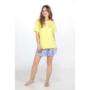Пижама женская "Сновидение-2" кулирка (последний размер) желтый 50