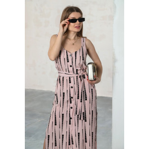 Сарафан женский "Кристалл-1" штапель (последний размер) пудровый 52,54