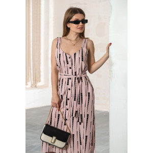 Сарафан женский "Кристалл-1" штапель (последний размер) пудровый 52,54