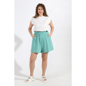 Шорты женские "Виола-2" муслин (последний размер) зеленый 58