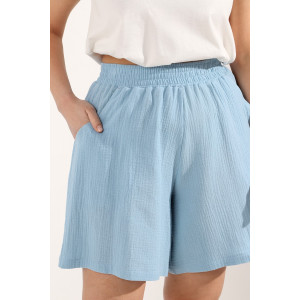 Шорты женские "Виола-2" муслин (последний размер) голубой 48