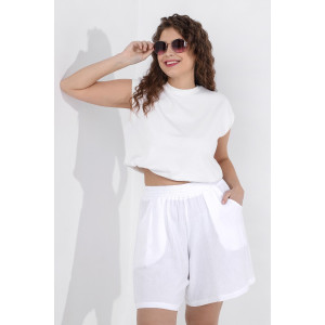 Шорты женские "Виола-2" муслин (последний размер) белый 48,52