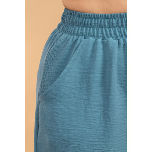 Шорты женские "Жаркий сезон-2" лён манго (последний размер) петроль 50